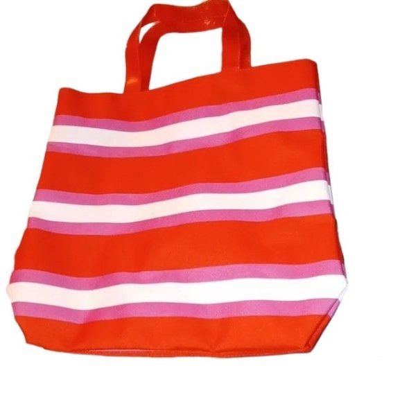 NWOT - Red and White Striped Bag - Picture 2 of 6